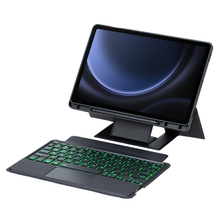 Holder Floating Detachable Backlight Keyboard Tablet Leather Case With Touchpad