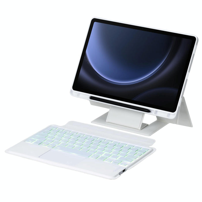 Holder Floating Detachable Backlight Keyboard Tablet Leather Case With Touchpad