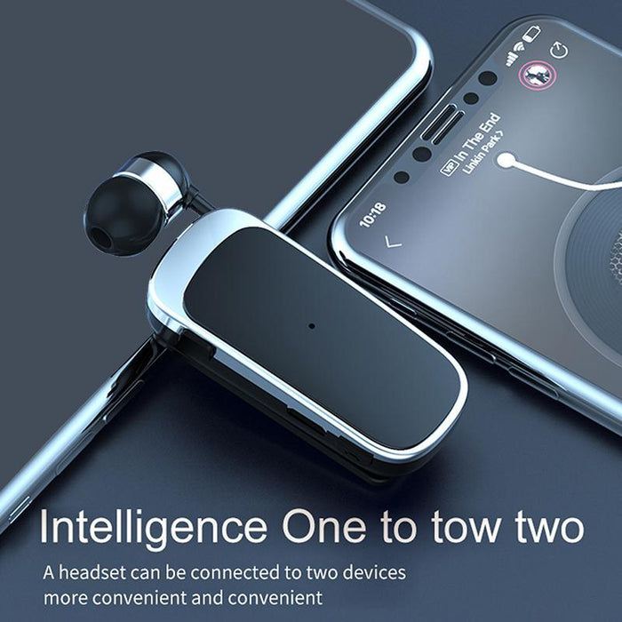 K52 Business Lavalier Retractable Cable Bluetooth Earphone