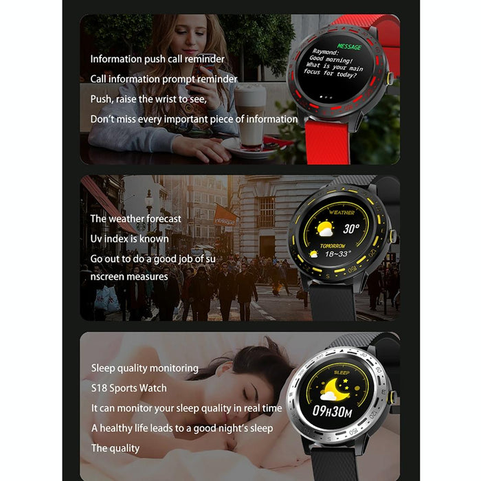 1.3 Inch Tft Screen Ip67 Waterproof Smart Watch Bracelet Support Sleep Monitor / Heart Rate Monitor / Blood Pressure Monitoring