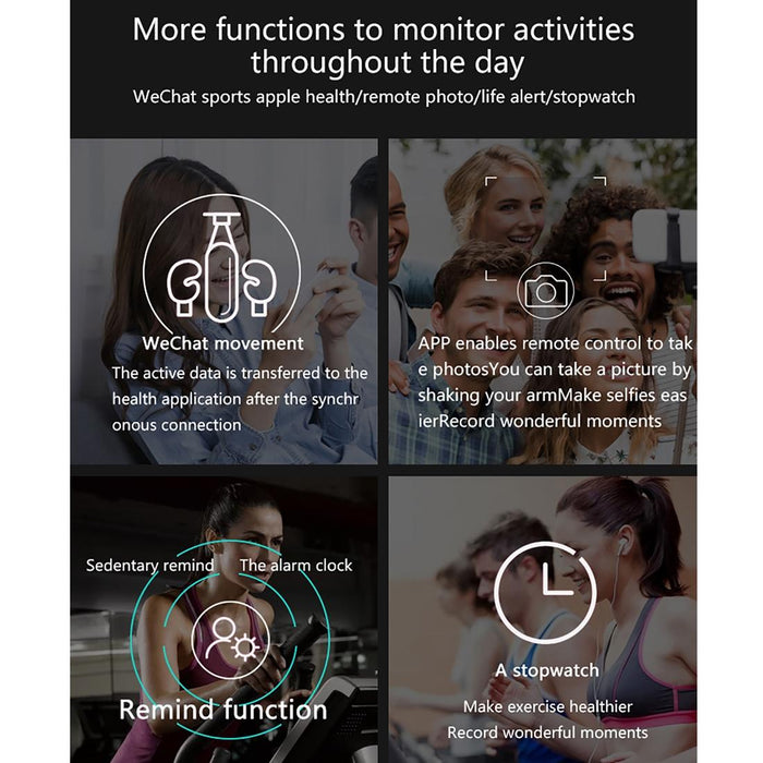 1.3 Inch Tft Screen Ip67 Waterproof Smart Watch Bracelet Support Sleep Monitor / Heart Rate Monitor / Blood Pressure Monitoring