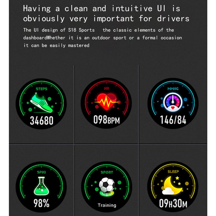 1.3 Inch Tft Screen Ip67 Waterproof Smart Watch Bracelet Support Sleep Monitor / Heart Rate Monitor / Blood Pressure Monitoring