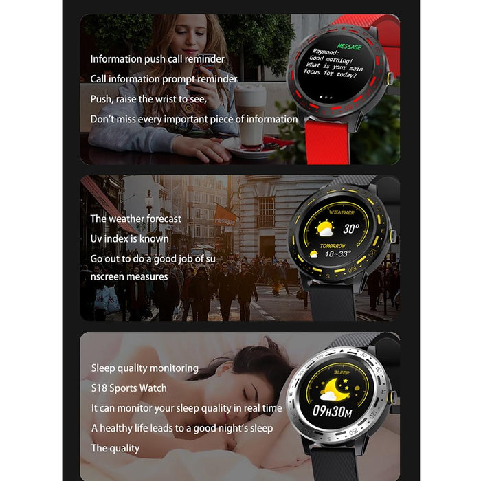 1.3 Inch Tft Screen Ip67 Waterproof Smart Watch Bracelet Support Sleep Monitor / Heart Rate Monitor / Blood Pressure Monitoring