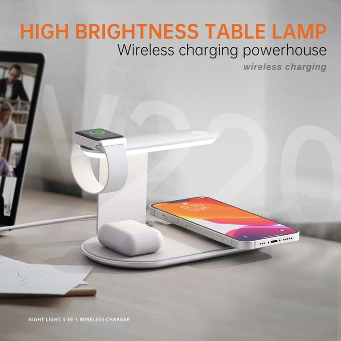 3 In 1 Wireless Charger With Night Light 15W