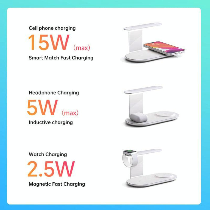 3 In 1 Wireless Charger With Night Light 15W
