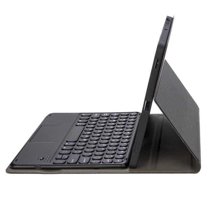 For Lenovo Tab 10.1 / Zhaoyang K10C 10.1 Yultra-Thin Detachable Round Keycap Bluetooth Keyboard Leather Tablet Case With Touchpad