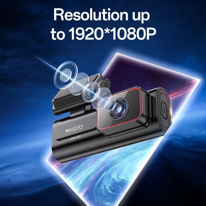 1K Hd Car Camera Recorder With 1.47 Screen Black