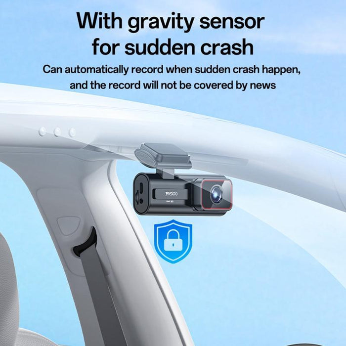 1K Hd Car Camera Recorder With 1.47 Screen Black