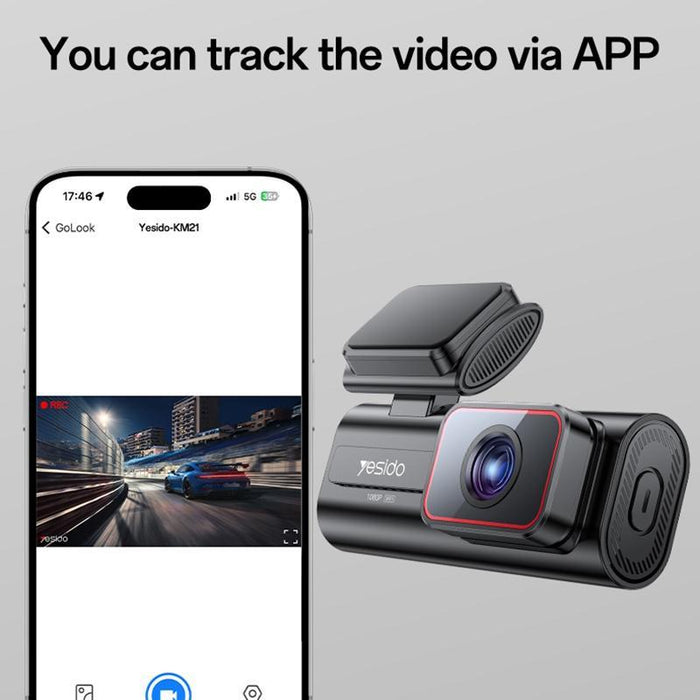 1K Hd Car Camera Recorder With 1.47 Screen Black