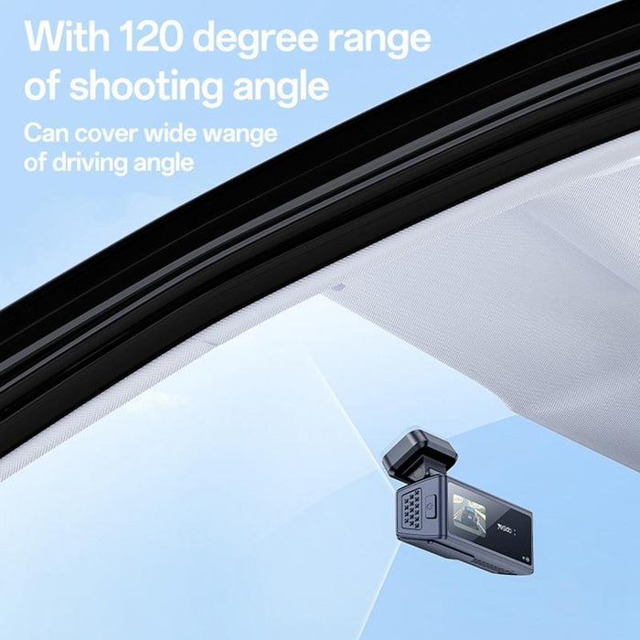 1K Hd Dual Dash Cam With 1.47 Screen Black