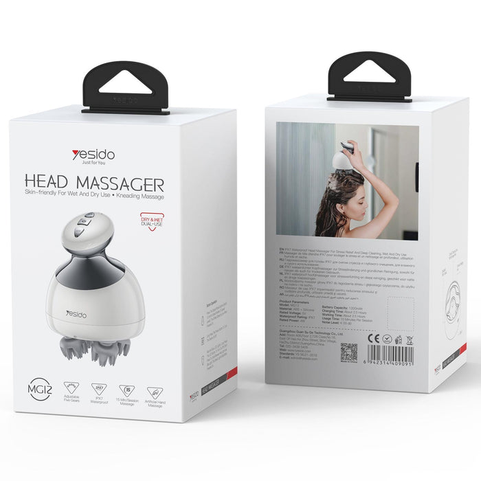 Yesido Mg12 Waterproof Head Massager White