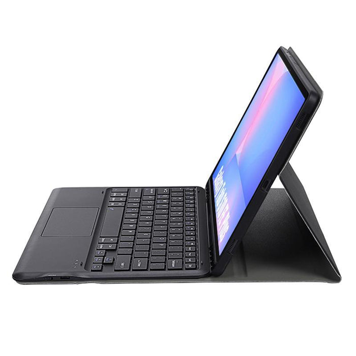 For Samsung Galaxy Tab S10 Fe+ Touch Pad Detachable Bluetooth Keyboard Leather Tablet Case