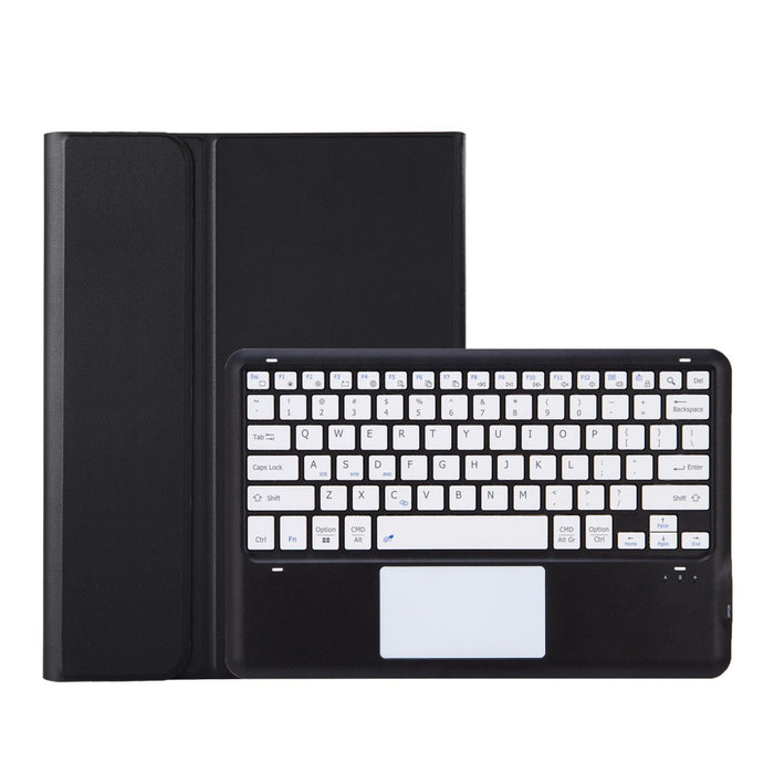 For Samsung Galaxy Tab S10 Fe+ Touch Pad Detachable Bluetooth Keyboard Leather Tablet Case