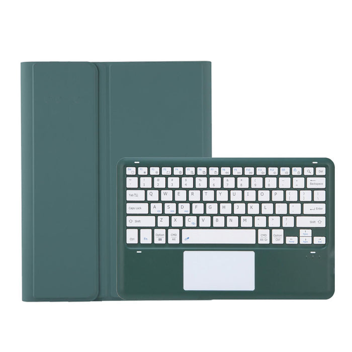 For Samsung Galaxy Tab S10 Fe+ Touch Pad Detachable Bluetooth Keyboard Leather Tablet Case