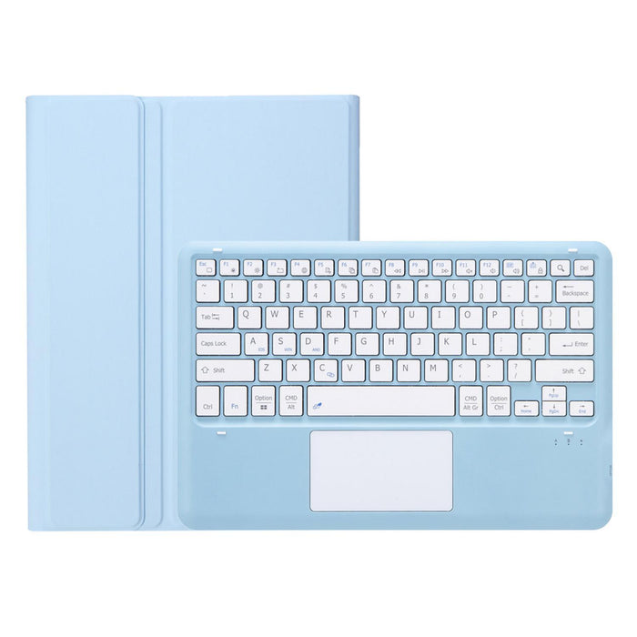 For Samsung Galaxy Tab S10 Fe+ Touch Pad Detachable Bluetooth Keyboard Leather Tablet Case