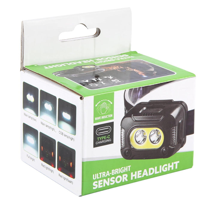 Super Bright Outdoor Sensor Headlight Black