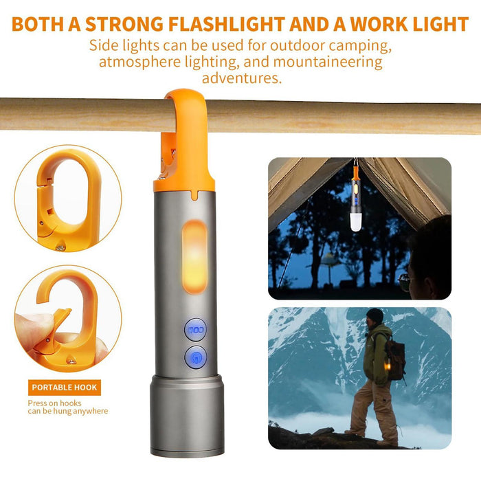Waterproof White Laser Flashlight Aluminum Alloy