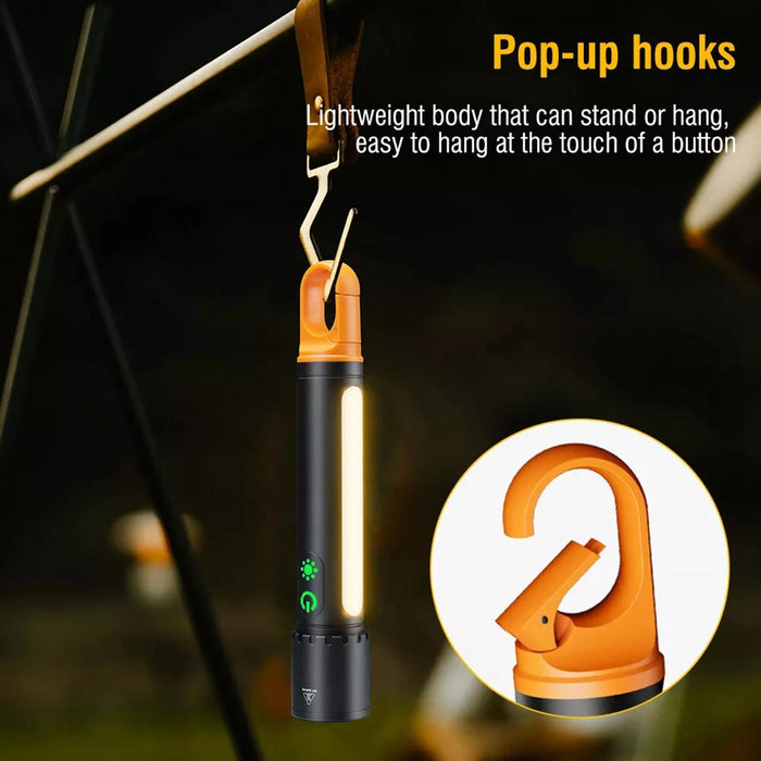 Waterproof White Laser Flashlight With Telescopic Zoom