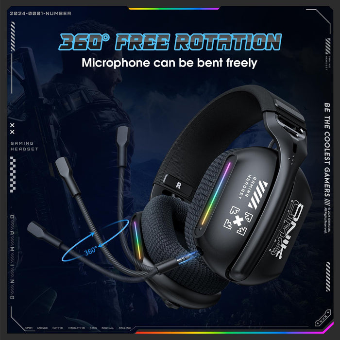 Tri-Mode Bluetooth Gaming Headset Black