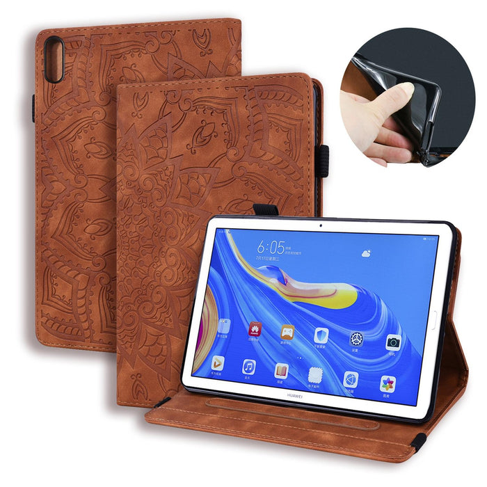 10.8 Calf Texture Leather Case With Holder & Card Slots Brown