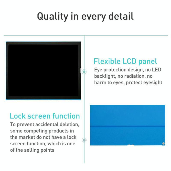 16 Inch Lcd Writing Tablet For Kids Black / Colour