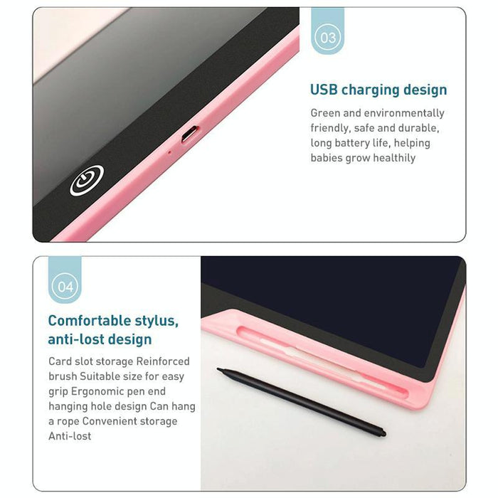 16 Inch Rechargeable Lcd Drawing Tablet Black / Colour