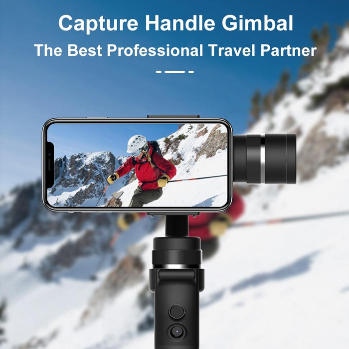 Funsnap Capture1 Outdoor Live Video Triaxial Handheld Gimbal Shooting Stabilizer Black