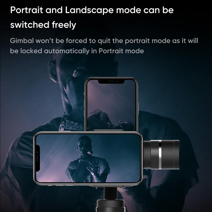 Funsnap Capture1 Outdoor Live Video Triaxial Handheld Gimbal Shooting Stabilizer Black