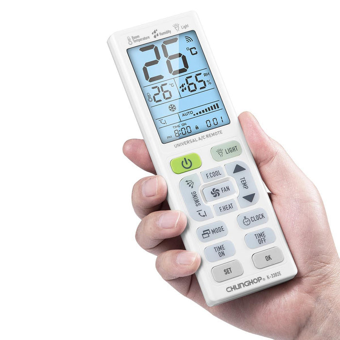Universal Ac Remote With Torch & Lcd Backlight