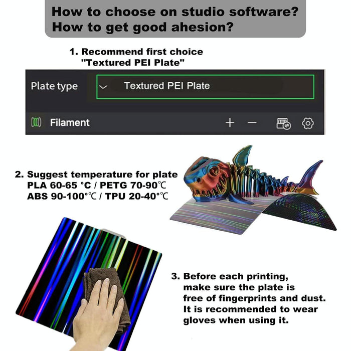 257Mm 3D Printer Build Plate For Bambu Lab A1 Phantom + Beam Film