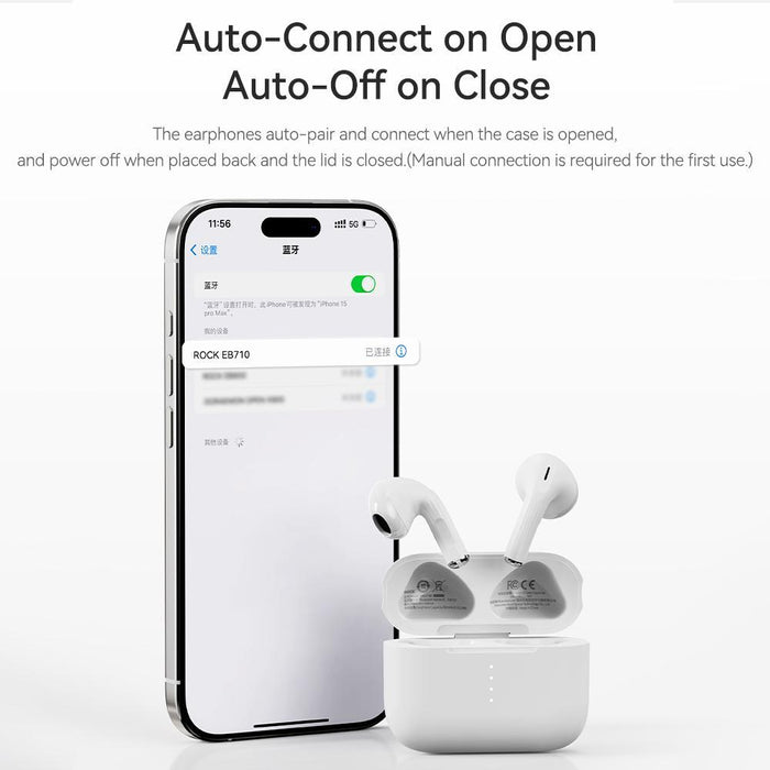Rock Eb710 Rau0788 Bluetooth 5.3 Wireless Earphones