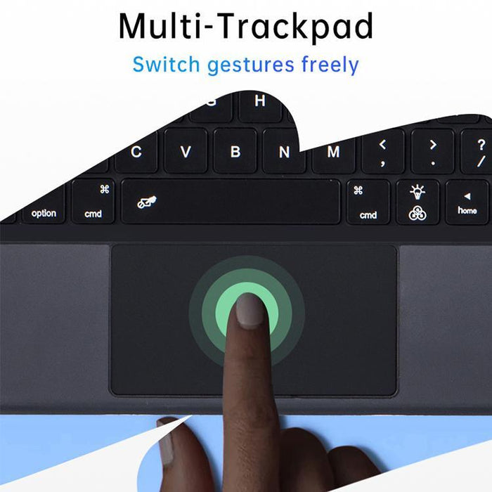 2025 / 2022 Ipad U8 Magic Folio Ultra-Thin Rgb Backlit Touchpad Keyboard Case