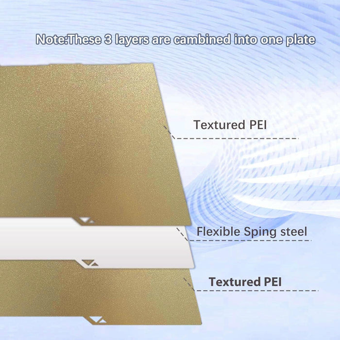 Spring Steel Sheet For Anycubic 3D Printers Gold / Pei Coating 268X256Mm