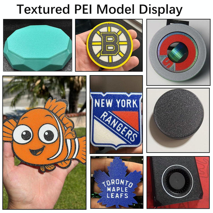 268X256Mm Pei Coated Spring Steel Build Plate For 3D Printers Pet Carbon Fiber Film