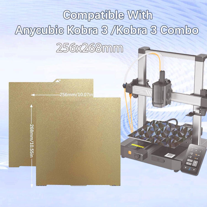 Pei Coated Spring Steel Sheet For Anycubic 3D Printers 268X256Mm Peo Diamond Film