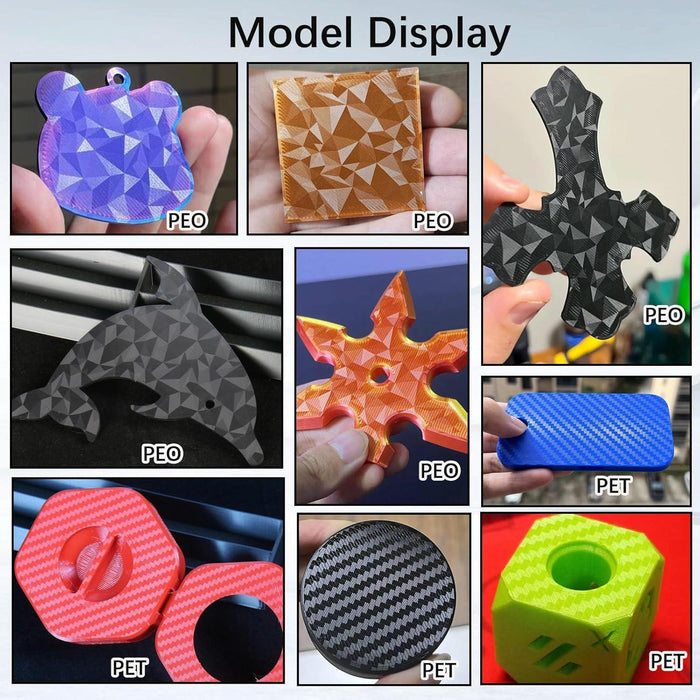 Pet Carbon Fiber + Peo Diamond Film Build Plate For Anycubic 3D Printers 268X256Mm