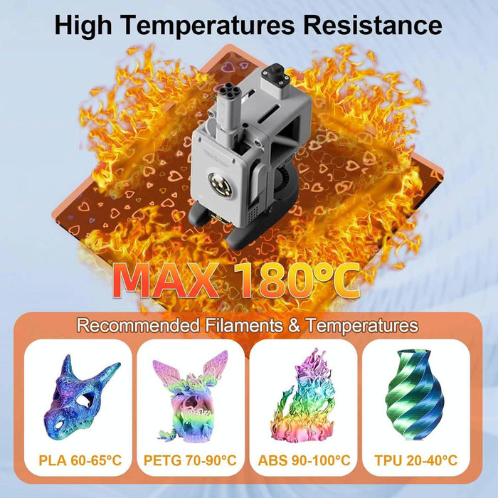 Spring Steel Sheet For Anycubic 3D Printers 268X256Mm Love + Water Drop Peh Film