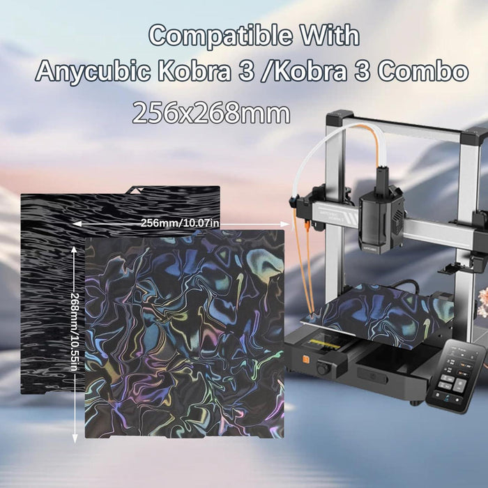 Spring Steel Sheet For Anycubic 3D Printers 268X256Mm Satin Water Ripple Prn Film