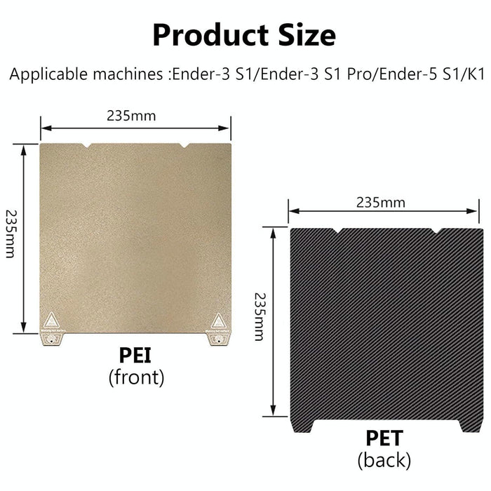 3D Printer Build Plate Pei Coating + Pet Film Compatible With Creality 235X235Mm