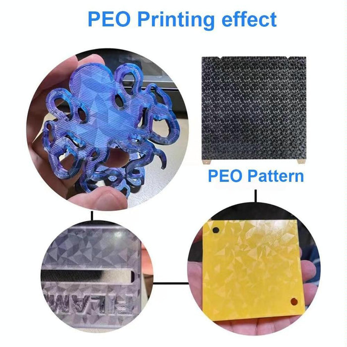 235X235Mm 3D Printer Build Plate Pei Coating + Peo Film Compatible With Creality