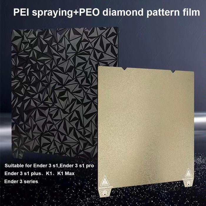 235X235Mm 3D Printer Build Plate Pei Coating + Peo Film Compatible With Creality