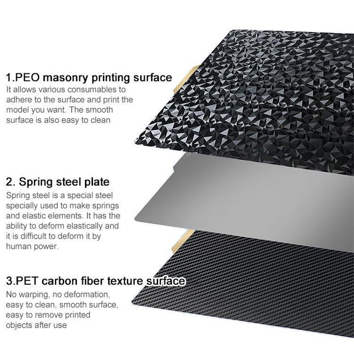 3D Printer Build Plate Pet Carbon Fiber Peo Diamond Film 257X257Mm
