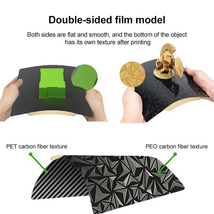 3D Printer Build Plate Pet Carbon Fiber Peo Diamond Film 257X257Mm