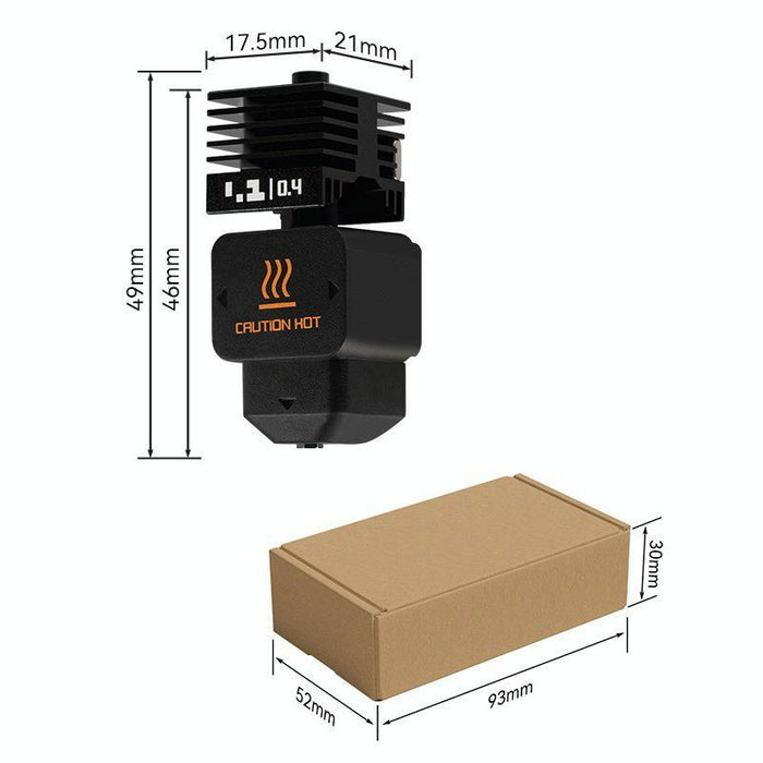 Removable Hot End For Bambu Lab H2D 3D Printer 0.2Mm Stainless Steel