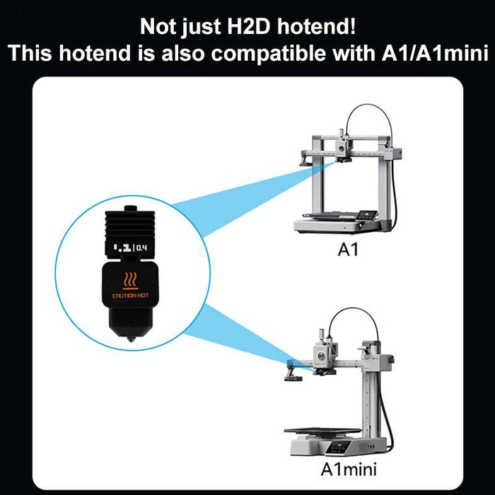 Removable Hot End For Bambu Lab H2D 3D Printer 0.2Mm Stainless Steel