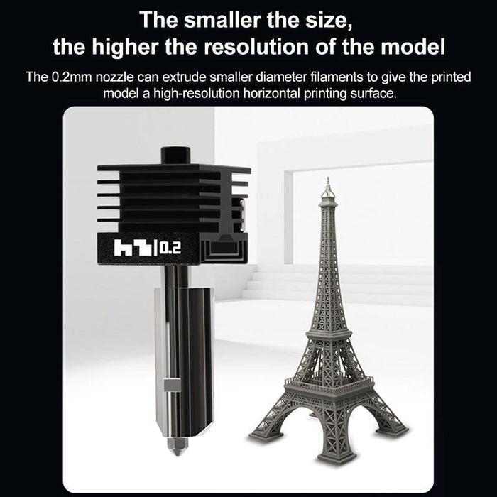 Removable Hot End For Bambu Lab H2D 3D Printer 0.2Mm Stainless Steel