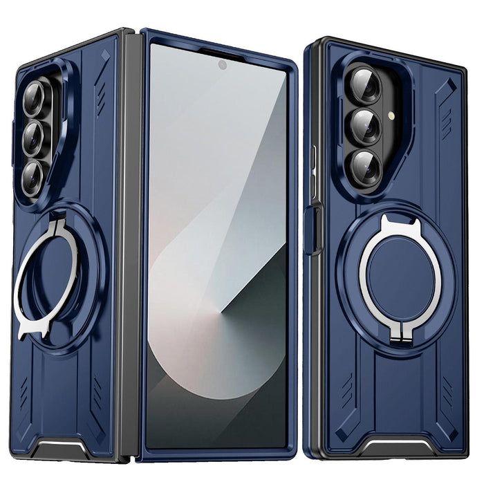 For Samsung Galaxy Z Fold7 5G Rotating Magnetic Phone Case With Ring Holder