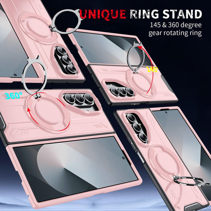 For Samsung Galaxy Z Fold7 5G Rotating Magnetic Phone Case With Ring Holder