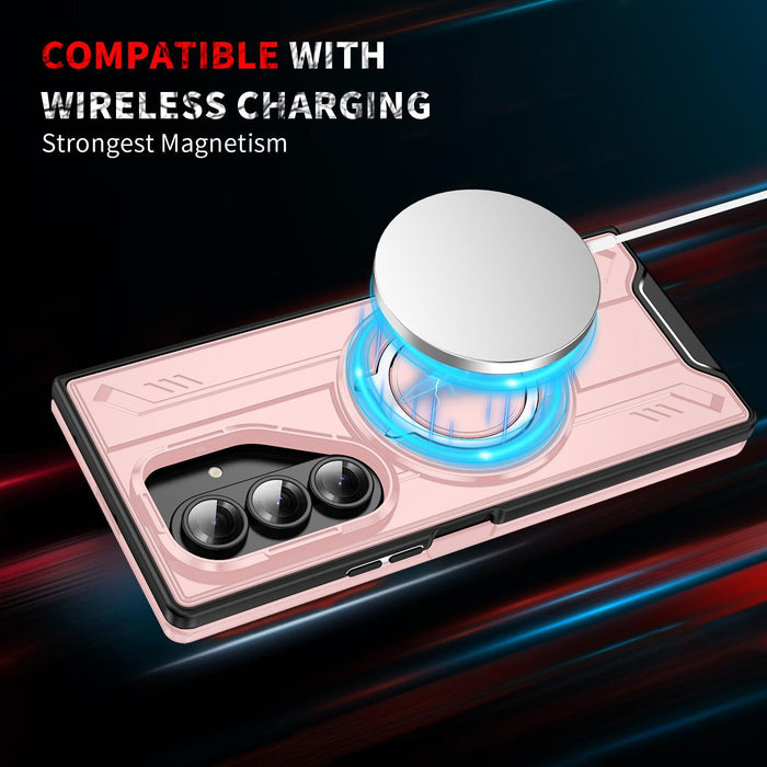 For Samsung Galaxy Z Fold7 5G Rotating Magnetic Phone Case With Ring Holder