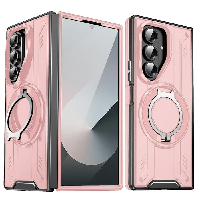 For Samsung Galaxy Z Fold7 5G Rotating Magnetic Phone Case With Ring Holder